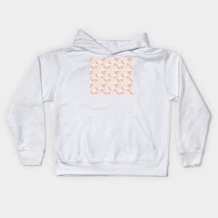 Blush rose gold triangles Kids Hoodie